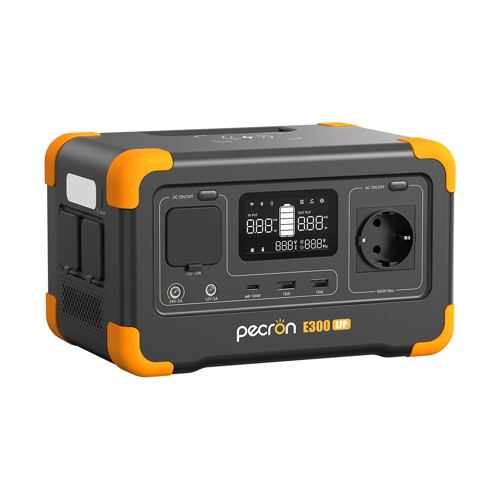 PECRON E300LFP Expandable Portable Power Station 600W 288Wh
