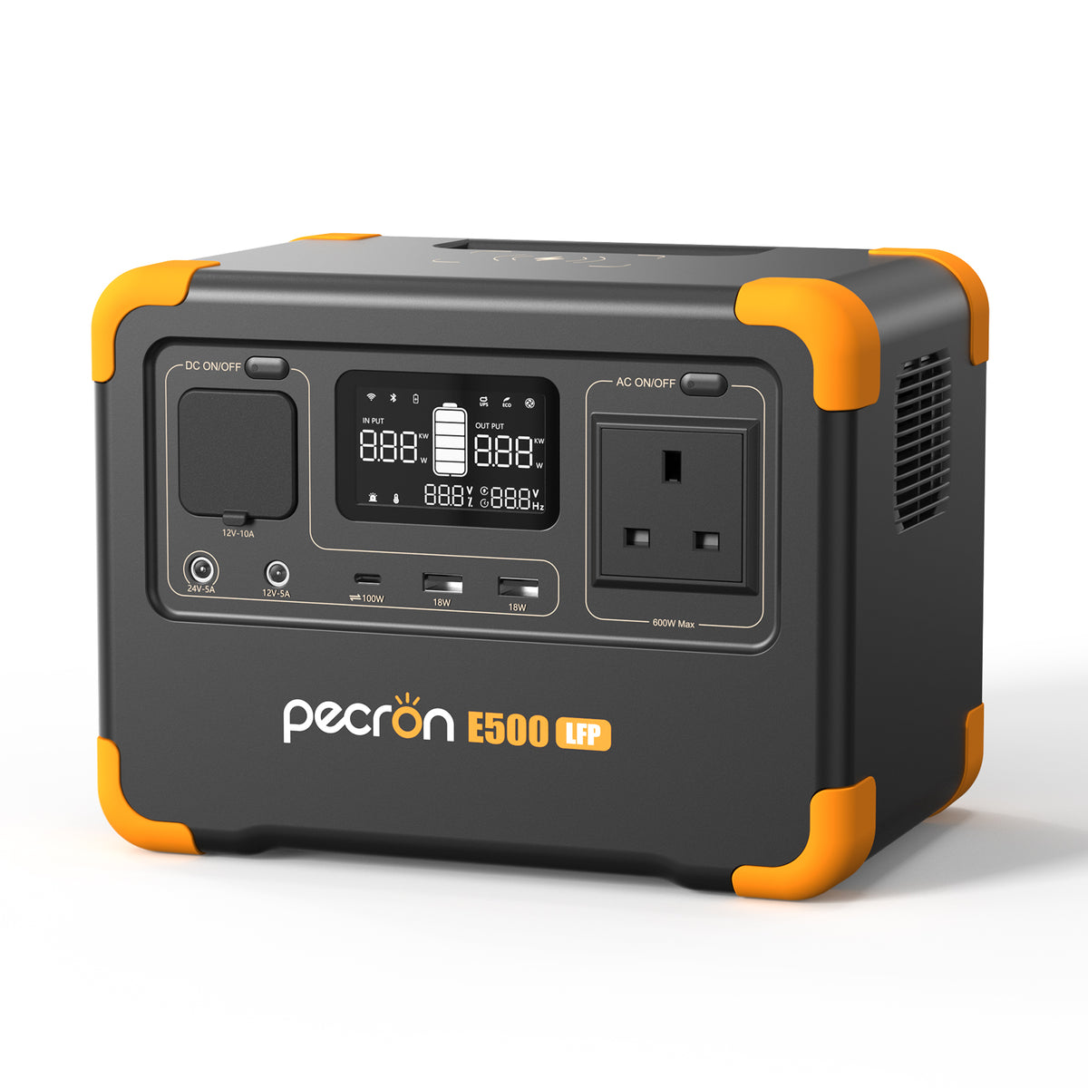 PECRON E500LFP Portable Power Station 600W/576Wh LiFePO4 Battery