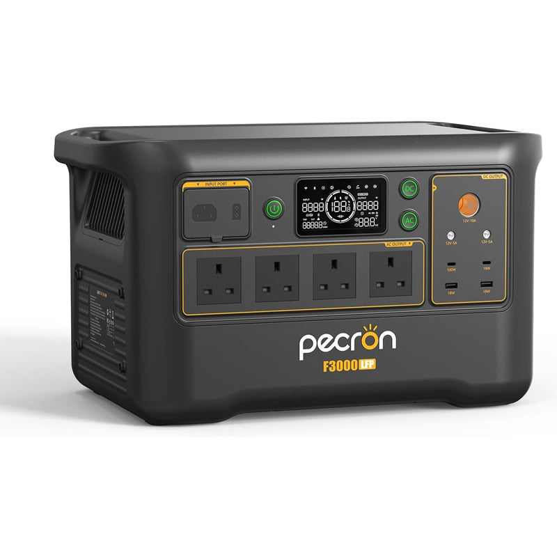 PECRON F3000LFP Portable Power Station 3072Wh with 3600W AC Outlets, Solar Generator & LiFePO4 Battery