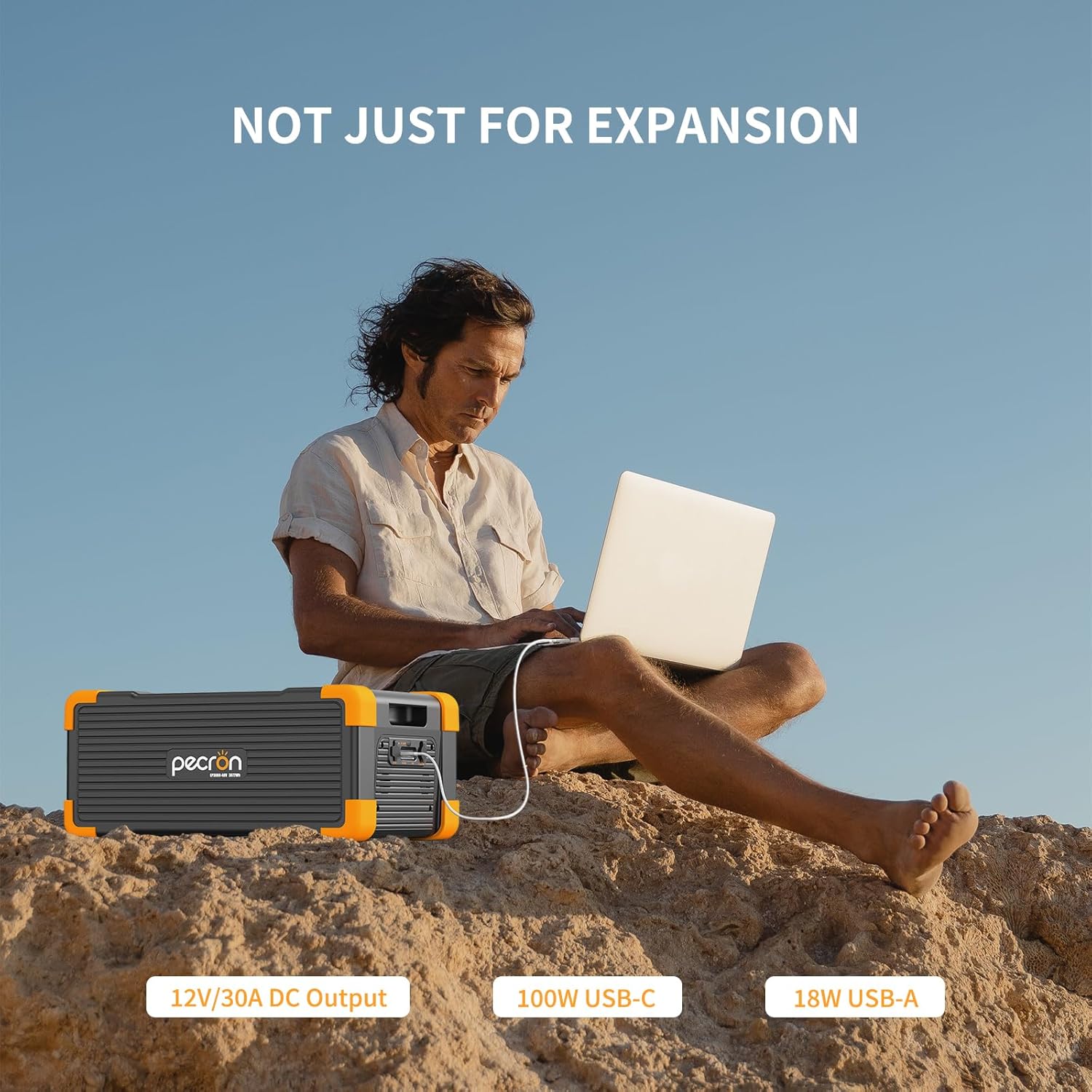 PECRON EP3000-48V Expansion Battery, 3072Wh LiFePO4 Power Station Auxiliary Battery for E1500LFP E2400LFP F3000LFP E3600LFP (EP3000-48V)