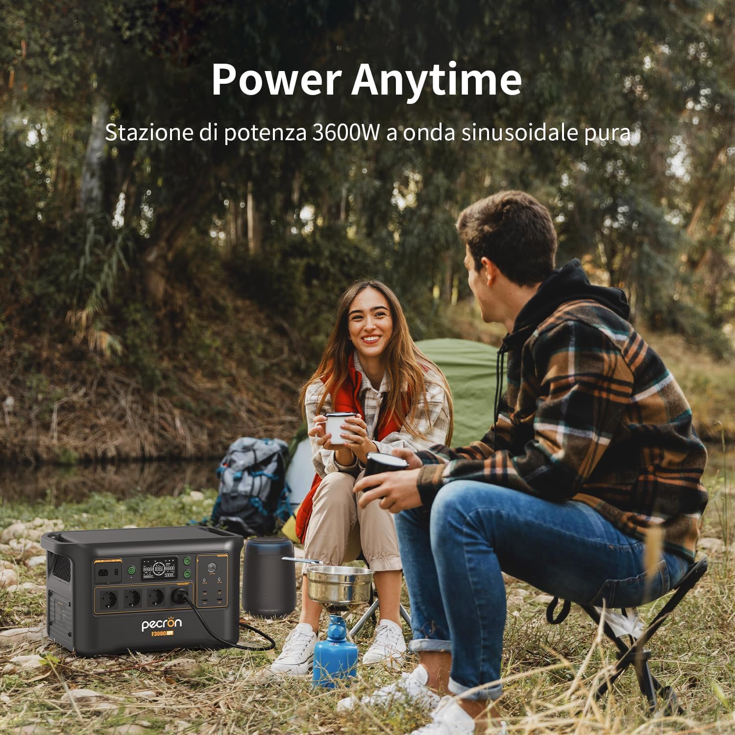 PECRON F3000LFP Portable Power Station 3072Wh with 3600W AC Outlets, Solar Generator & LiFePO4 Battery